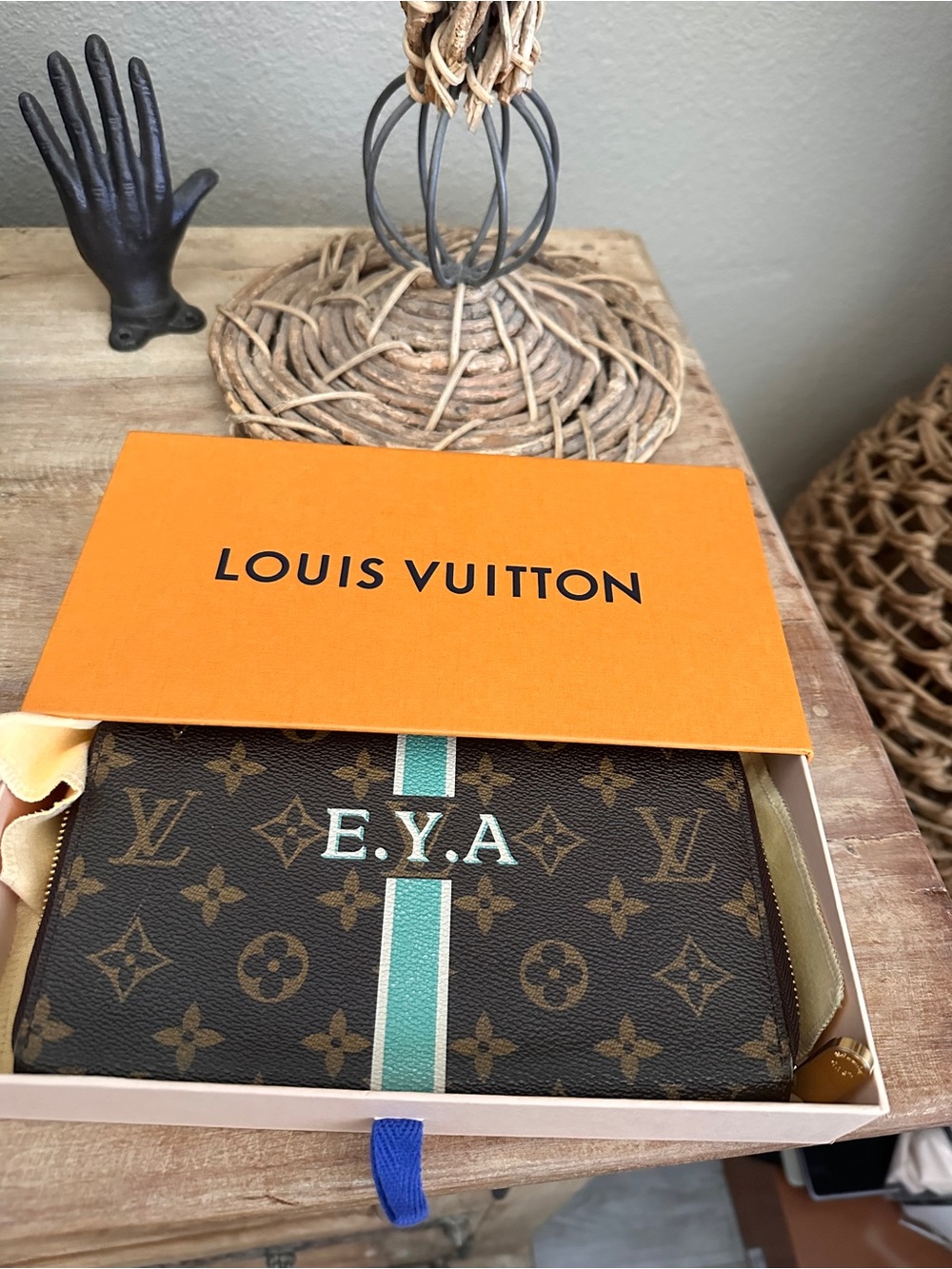 Louis Vuitton Long Zip-Around Wallet – Brown Monogram with Green Interior